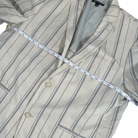 INC International Concepts Men's Slim Fit Linen Striped Blazer Size XL $130 - Picture 4 of 9